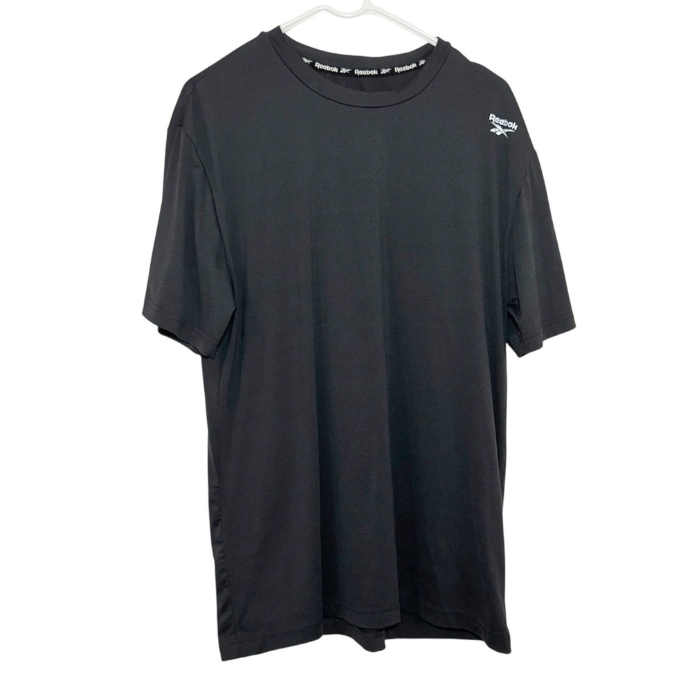 Reebok Mens Charcoal Gray Short Sleeve Athletic Crew Neck T-Shirt Medium